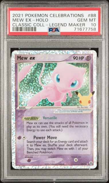2021 English Pokemon Mew Ex  88/92 PSA 10