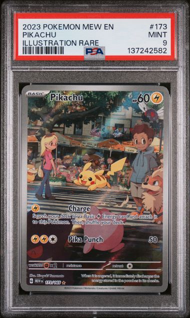 Pokemon 2023 Pikachu Illustration Rare (173/165) PSA 9