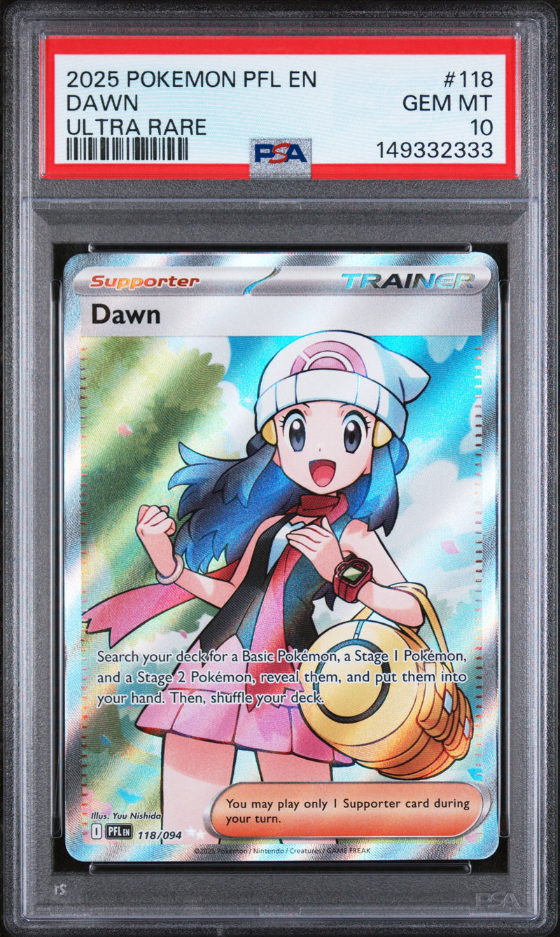 2025 English Pokemon Dawn 118/094 PSA 10
