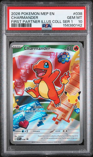 2026 English Pokemon Charmander 038 PSA 10