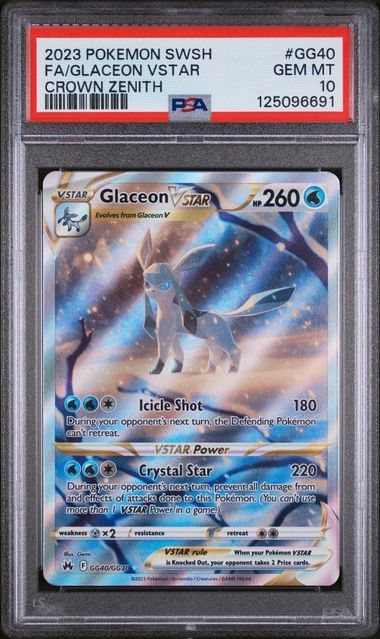 2023 English Pokemon Glaceon Vstar GG40/GG70 PSA 10