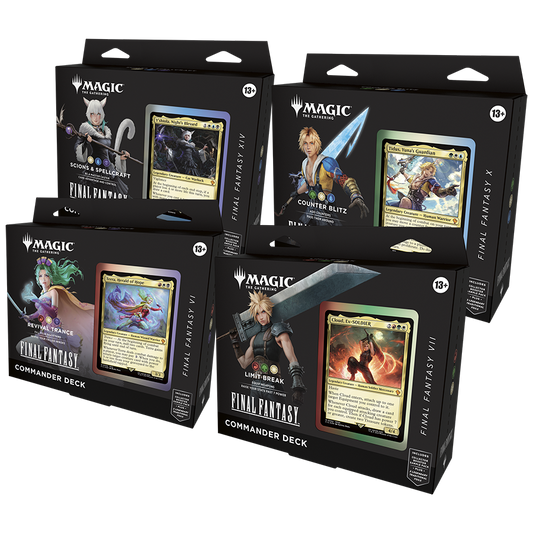 Magic: The Gathering Universes Beyond: Final Fantasy Commander Deck - Set of 4 (Pre-Order)