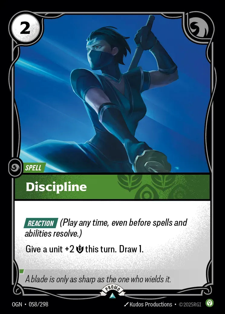 Discipline (058/298) - Riftbound Organized Play Promotional Cards Foil