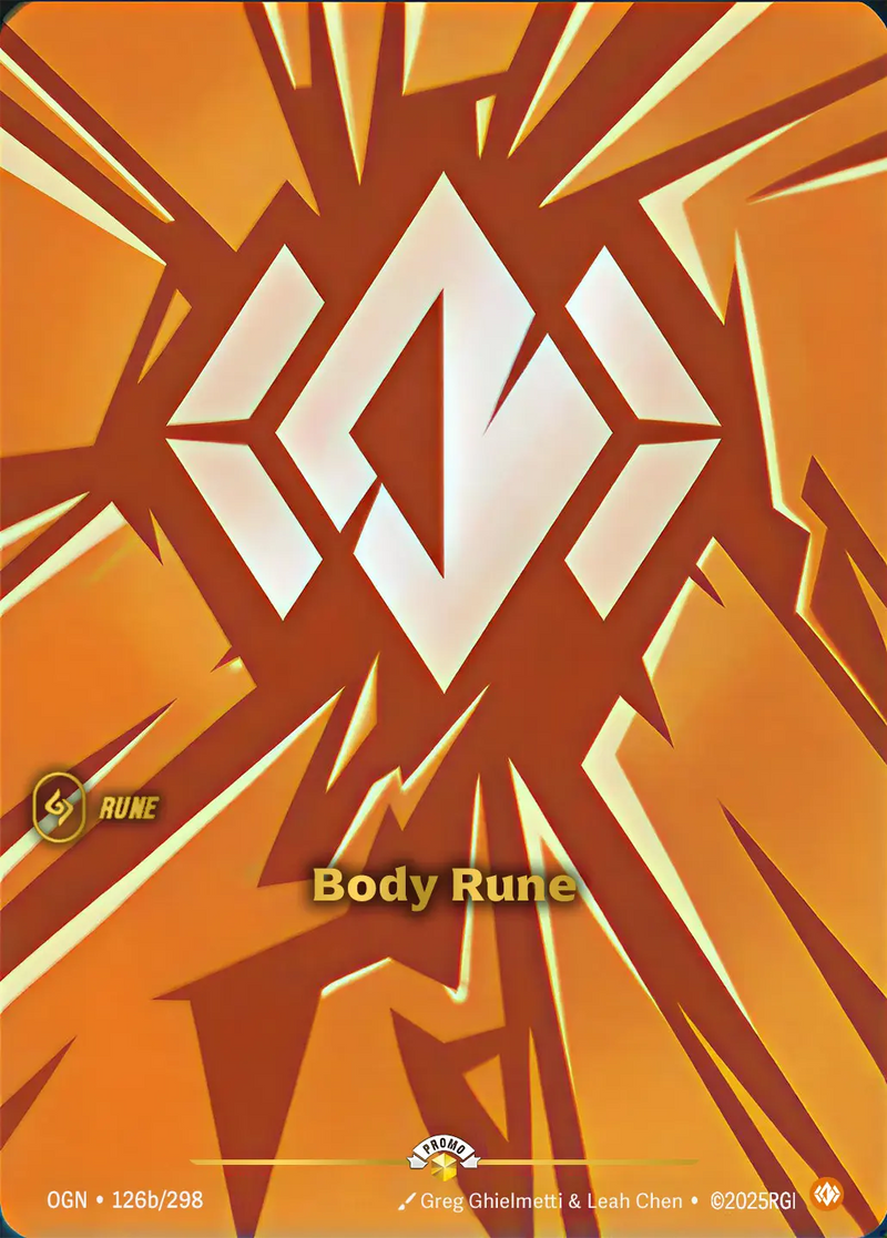Body Rune (126b/298) - Riftbound Organized Play Promotional Cards Foil