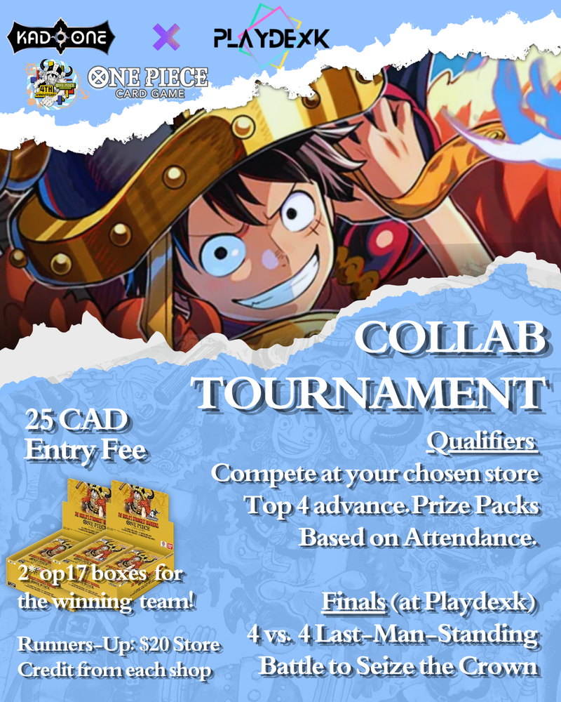 One Piece Kadoone x Playdexk Collab Tournament Entry 9/19 2 PM