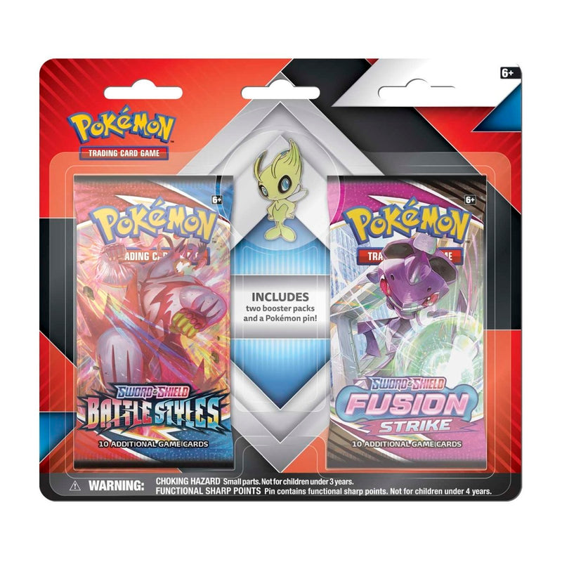 Pokemon 2 Booster Packs & Celebi Collector's Pin