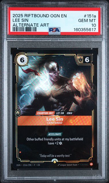 2025 English Riftbound LEE SIN 151b/298 PSA 10