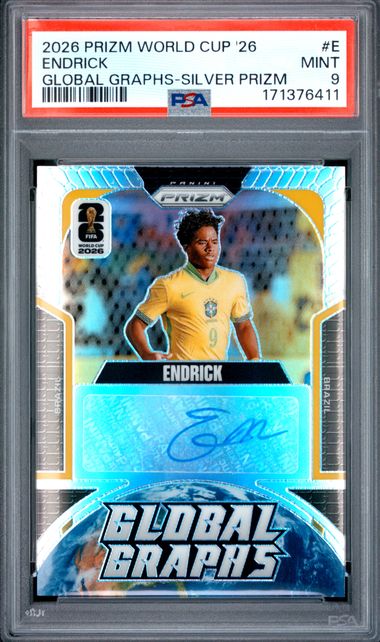 2026 English Panini Endrick 014/199 Signature PSA 9
