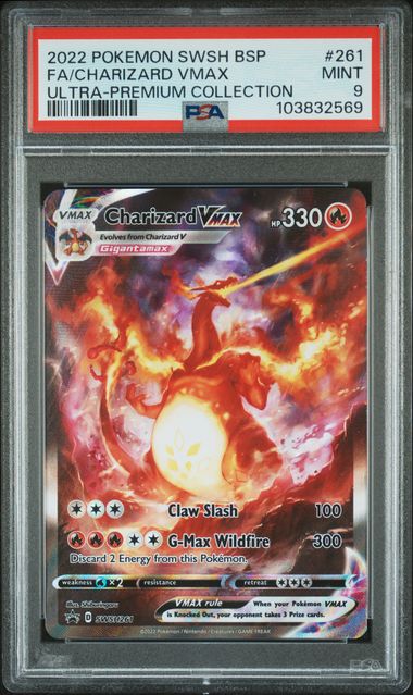 2022 Pokemon Charizard VMAX Ultra-Premium Collection swsh261 PSA9