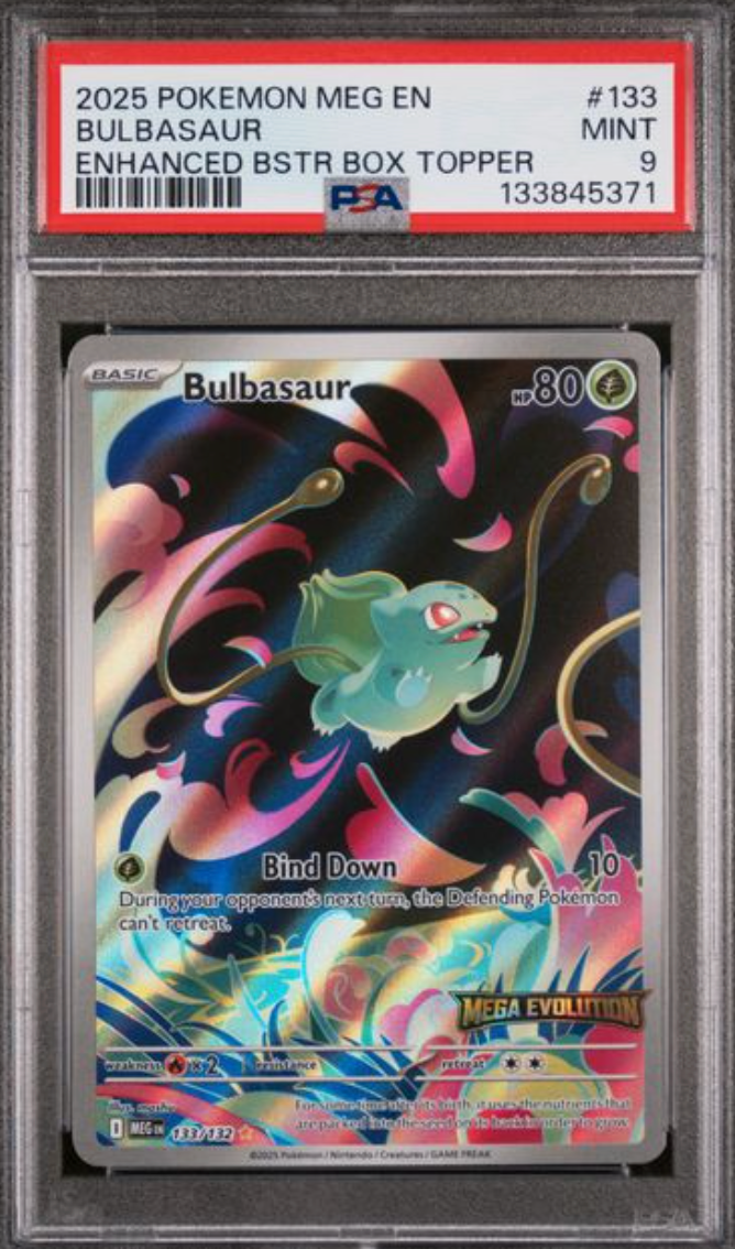 2025 Pokemon Bulbasaur 133/132  PSA9 (Stamped)
