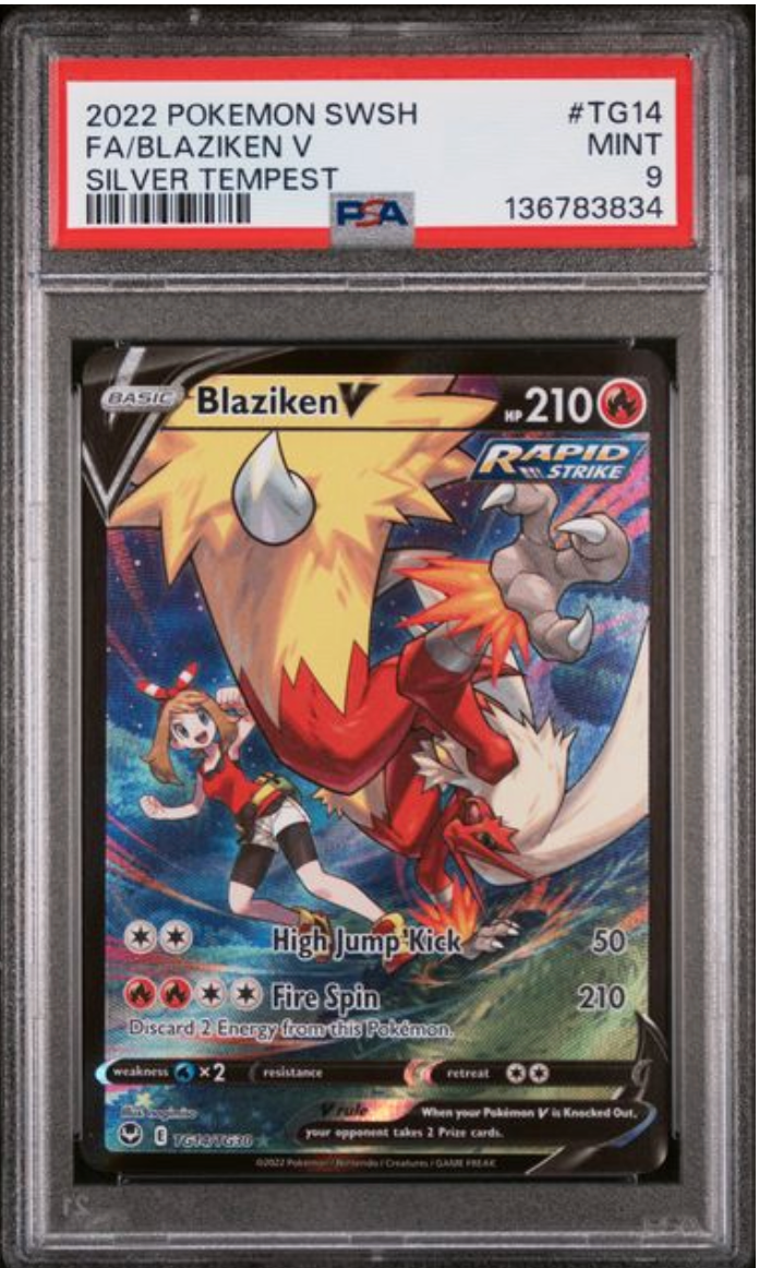 2022 Pokemon swsh TG14/TG30 Blaziken V PSA9