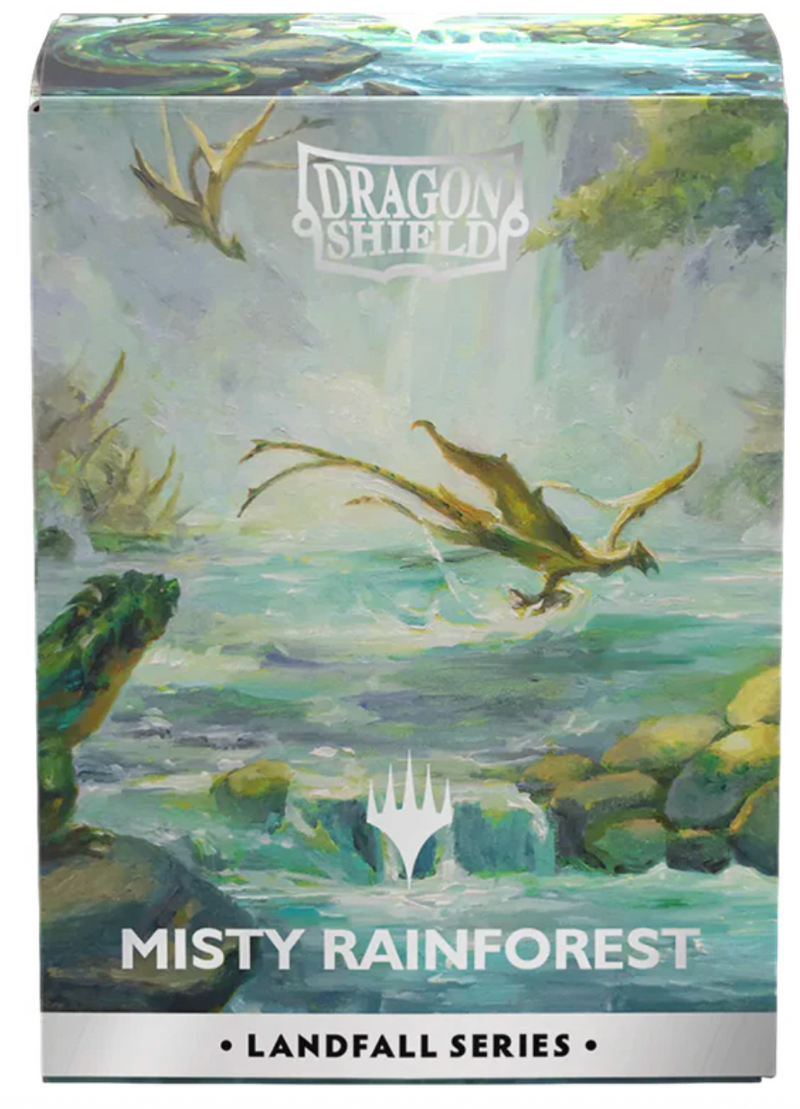 Dragon Shield Matte Dual Sleeves - Standard Size - 100ct - Landfall Series - Misty Rainforest