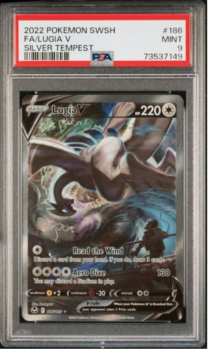 2022 Pokemon Lugia V 186/195 PSA9
