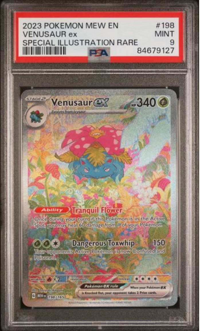 2023 English Pokemon Venusaur ex 198/165 PSA 9
