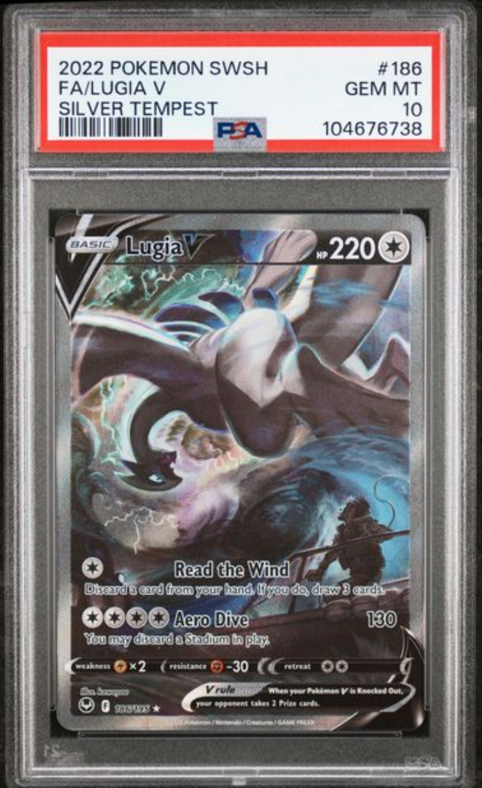 2022 Pokemon SWSH Lugia V 186/195 PSA10