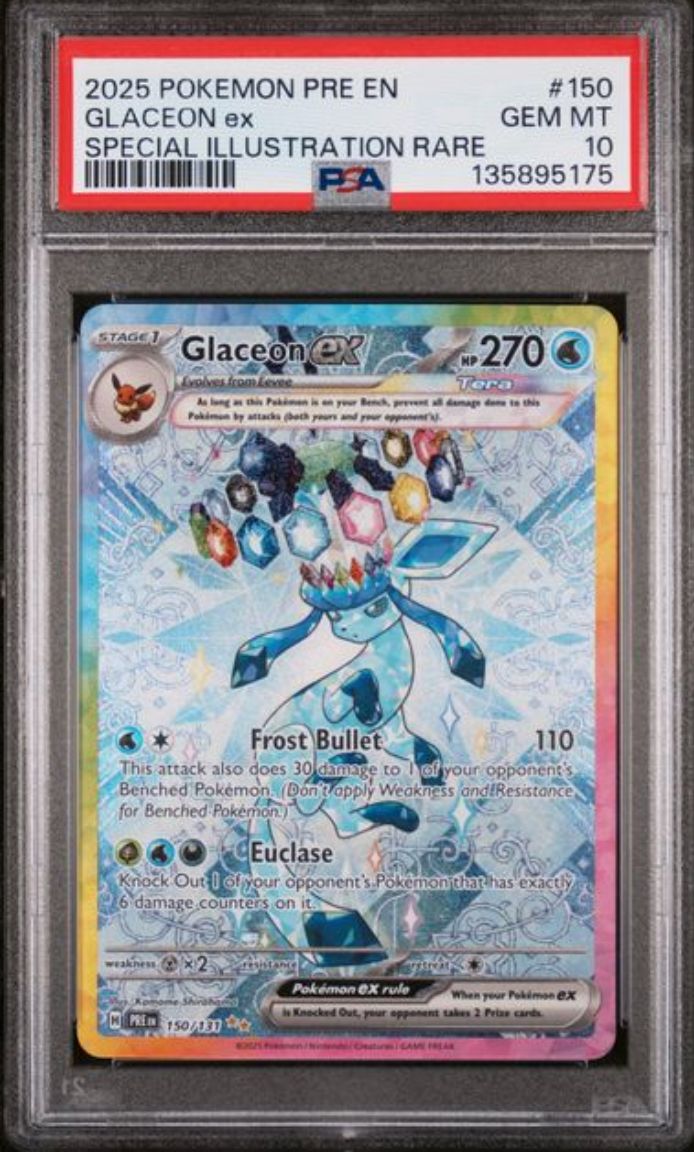 2025 pokemon Glaceon ex 150/131 PSA10