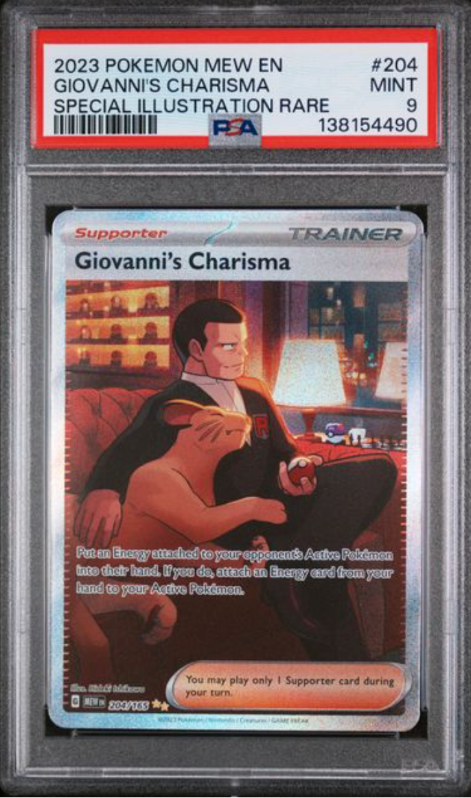 2023 Pokemon Giovanni's Charisma PSA9