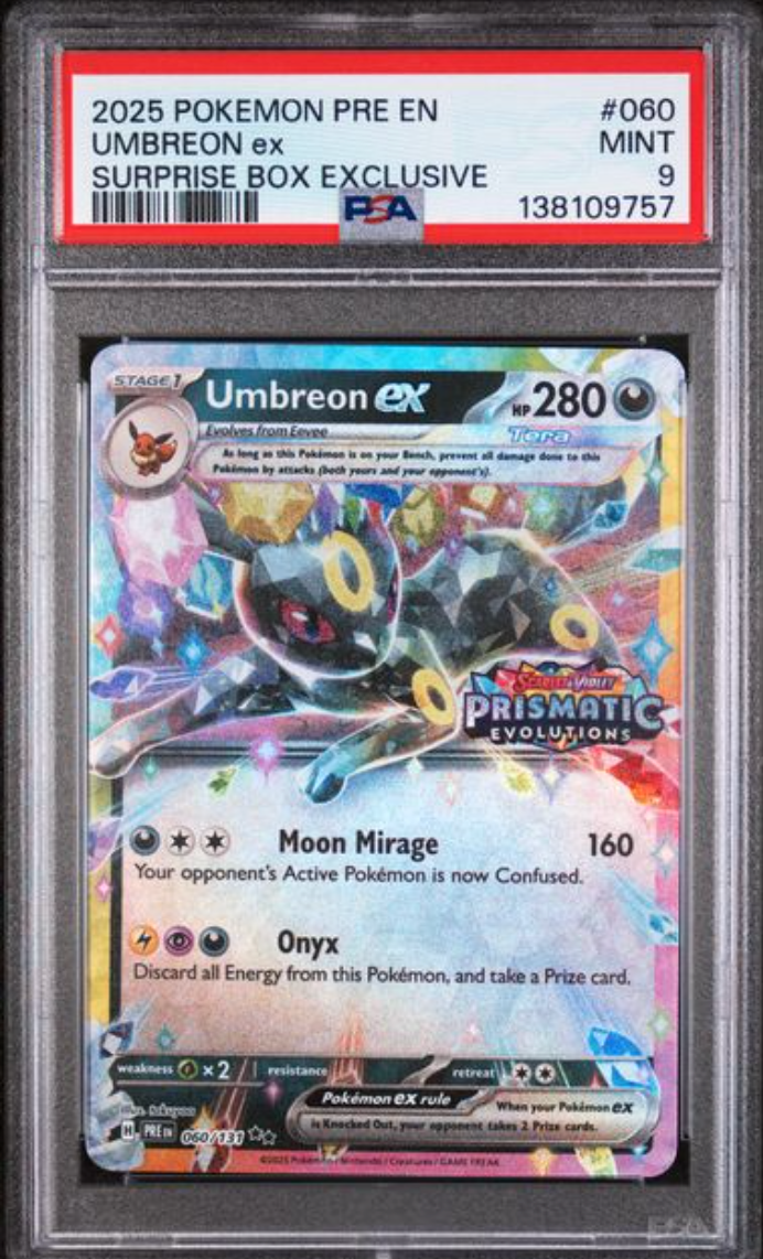 2025 Prismatic surprise box stamped Umbreon 060/131 PSA9