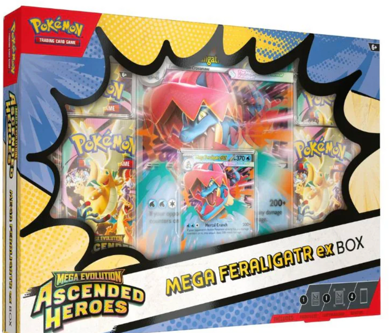 Pokemon Ascended Heroes - ex Collection Box - Mega Feraligatr ex Box