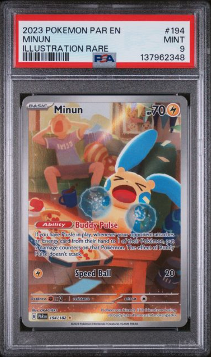 2023 English Pokemon Minun 194/182 PSA 9