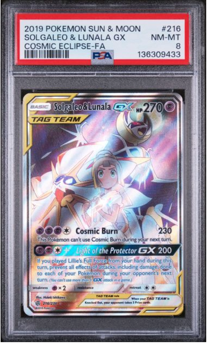 2019 Pokemon Solgaleo & Lunala GX 216/236 PSA 10