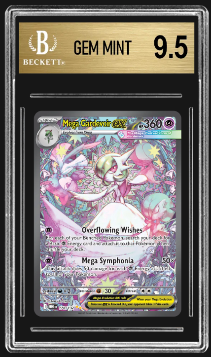 2025 English Pokemon Mega Gardevior ex 178/132 BGS 9.5