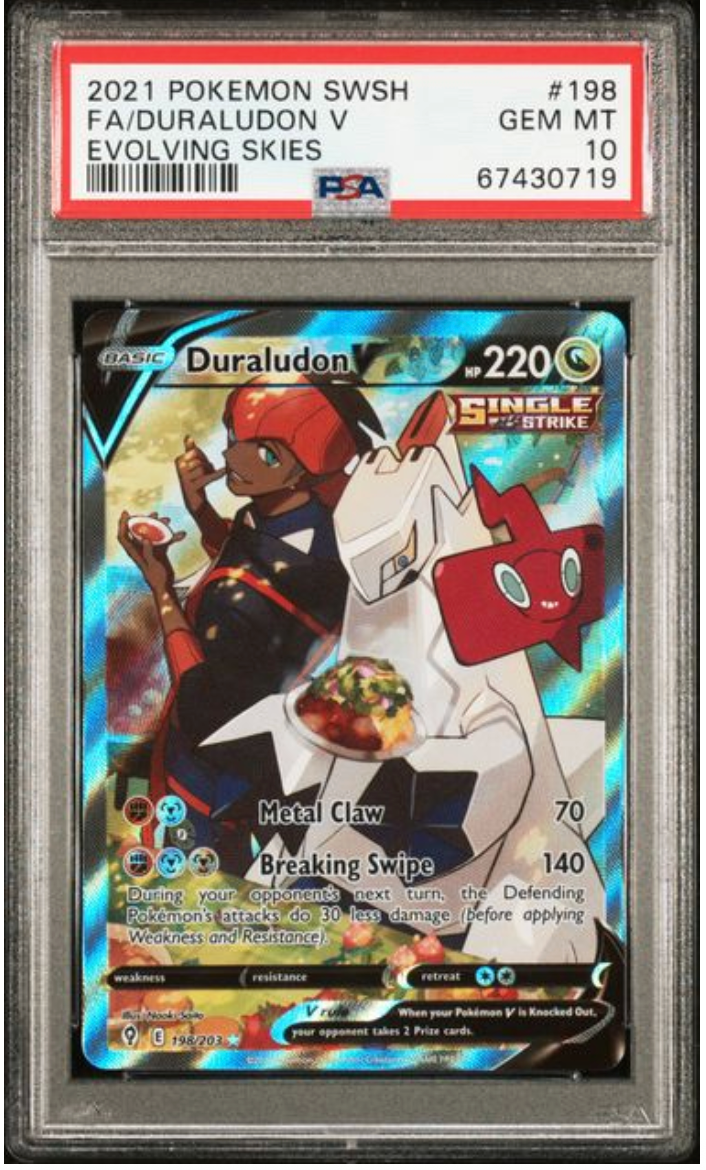 2021 English Pokemon Duraludon V 198/203 PSA 10