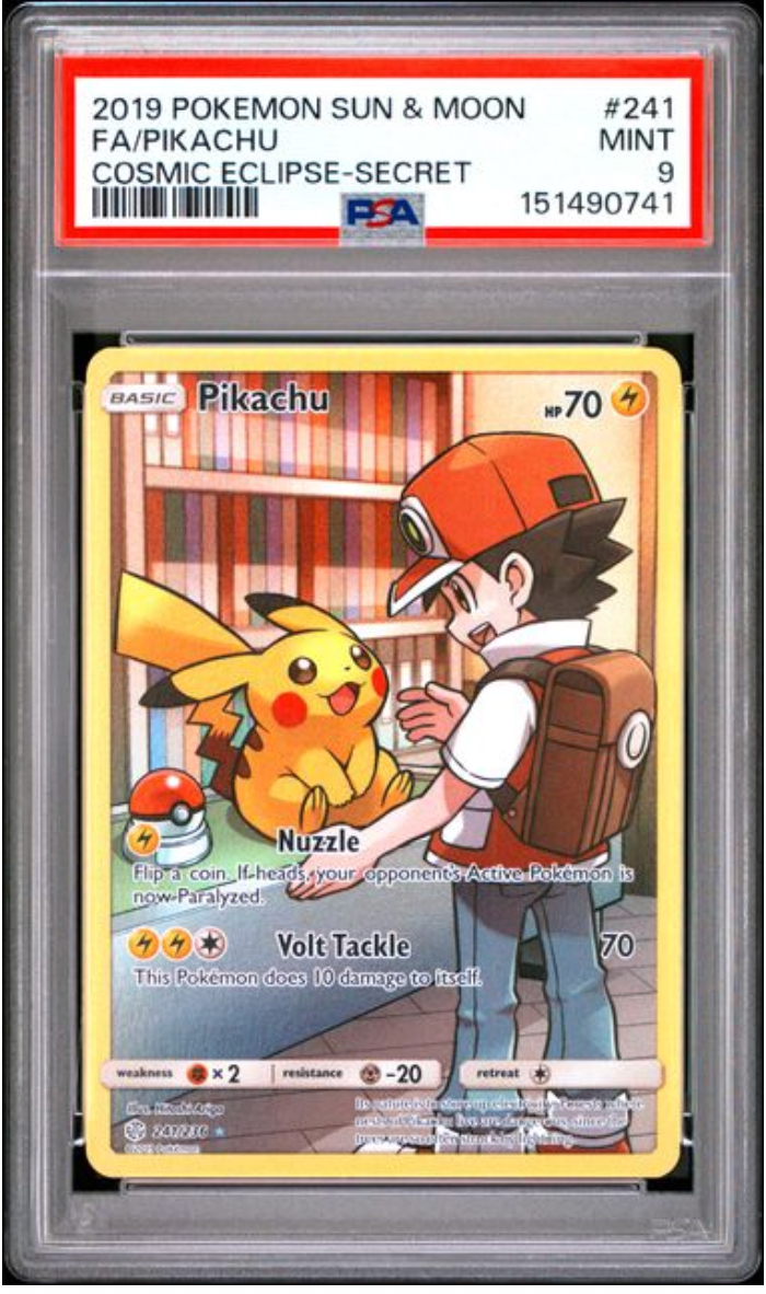 2019 English Pokemon Pikachu 241/236 PSA 9