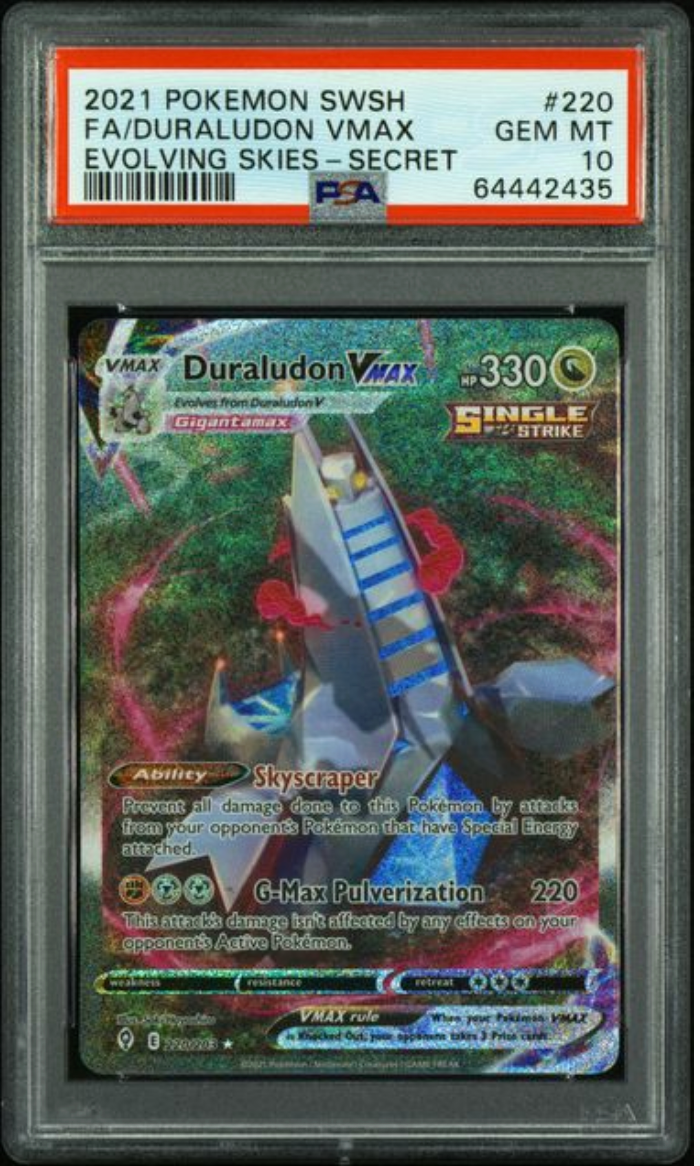 2021 English Pokemon Duraludon Vmax 220/203 PSA 10