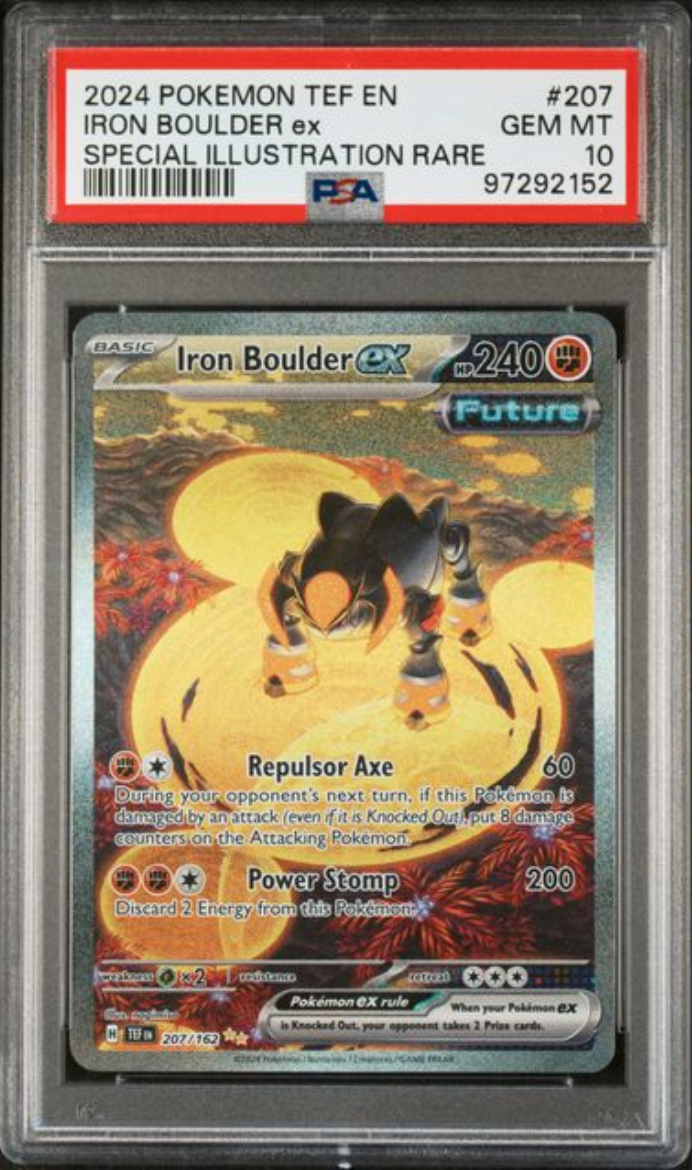 2024 English Pokemon Iron Boulder ex 207/162 PSA 10