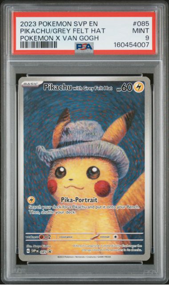 2023 English Pokemon Pikachu with Grey Felt Hat 085 PSA 9