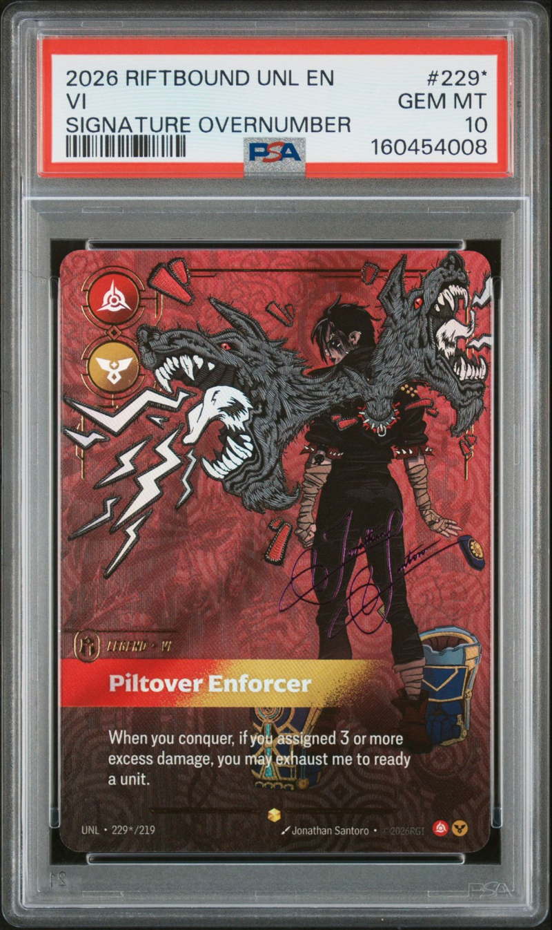2026 English Riftbound VI Signiture Overnumber 229*219 PSA 10