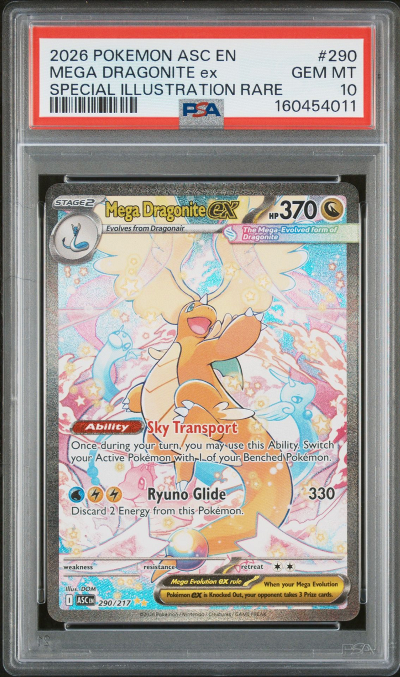 2026 English Pokemon Mega Dragonite ex 290/217 PSA 10