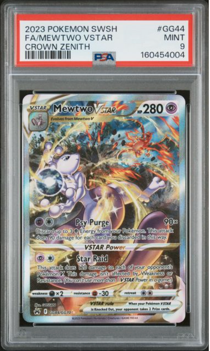 2023 English Pokemon Mewtwo Vstar GG44/GG70 PSA 9
