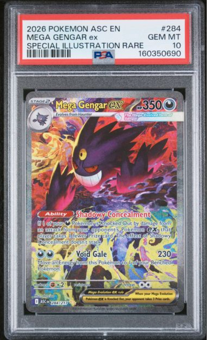 2026 English Pokemon Mega Gengar ex 284/217 PSA 10