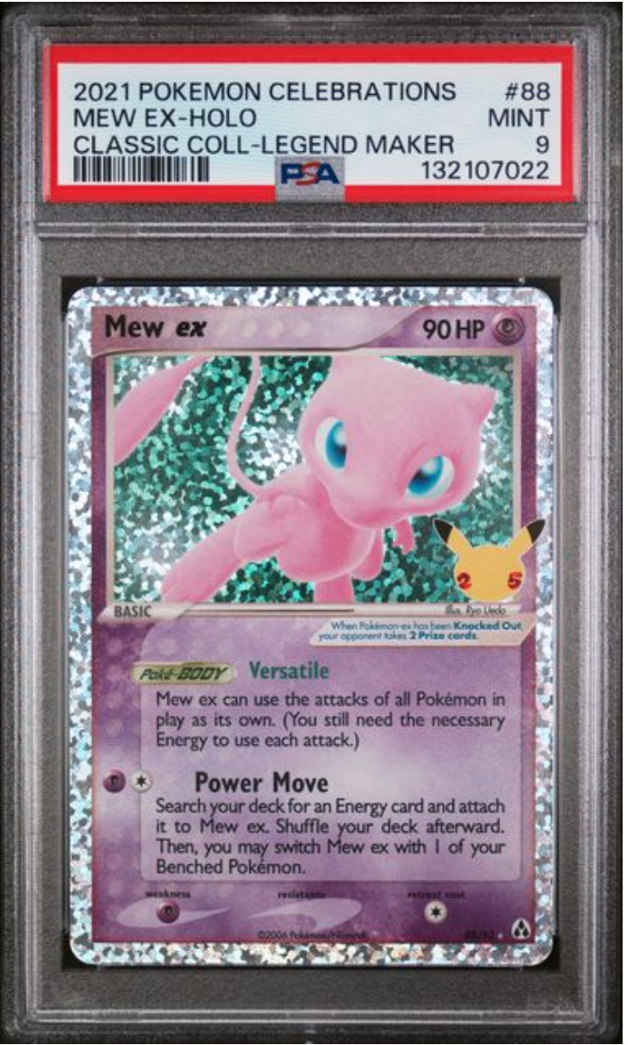 2021 English Pokemon Mew EX 88/92 PSA 9