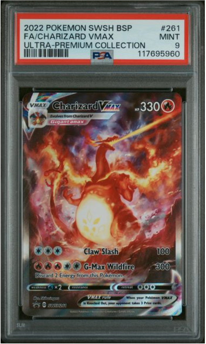 2022 English Pokemon Charizard Vmax SWSH261 PSA 9