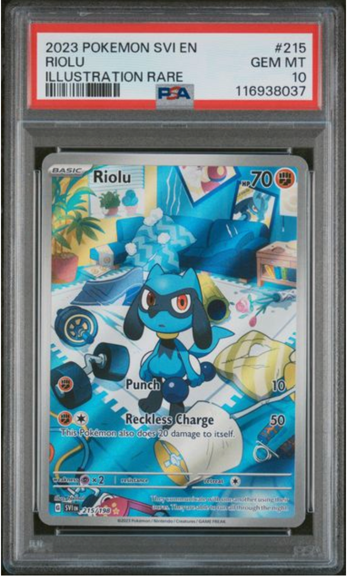2023 English Pokemon Riolu 215/198 PSA 10
