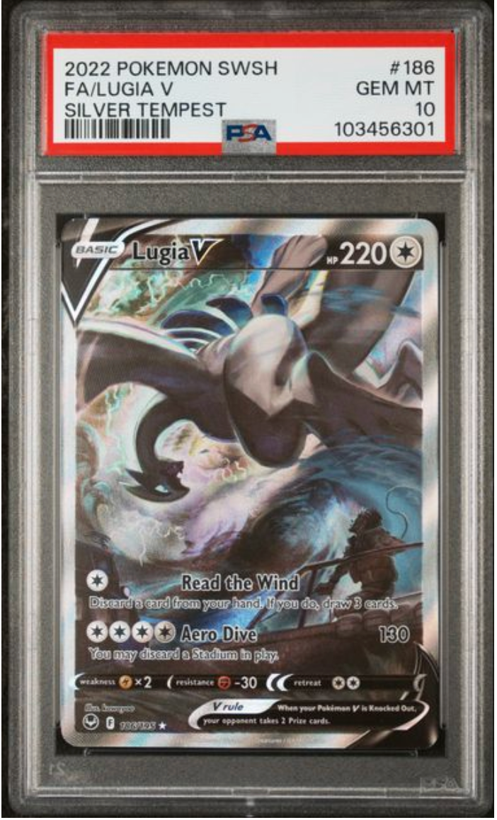 2022 English Pokemon Lugia V 186/195 PSA 10