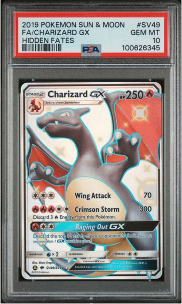 2019 English Pokemon Charizard GX SV49/SV94 PSA 10
