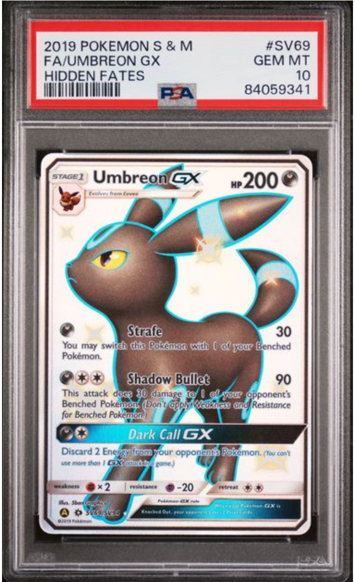 2019 English Pokemon Umbreon GX SV69/SV94 PSA 10