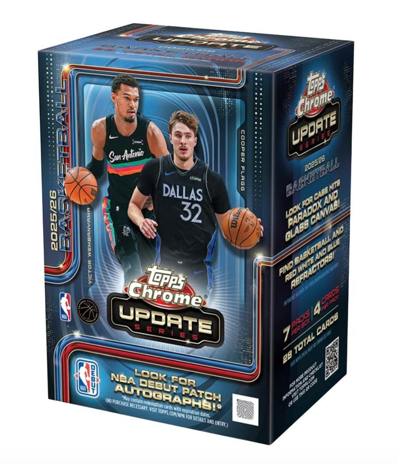 2025-26 Topps Chrome Update Series Basketball Blaster Box