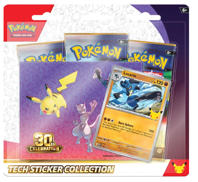 Pokemon - 30th Celebration  Tech Sticker Collection - Lucario