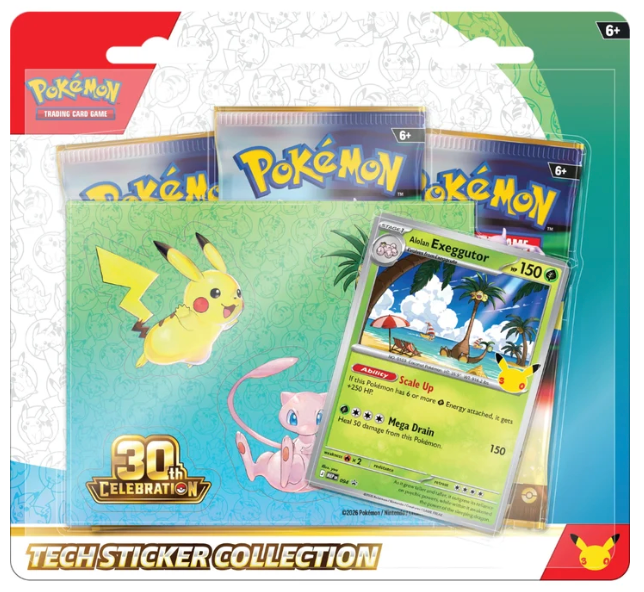 Pokemon - 30th Celebration Tech Sticker Collection - Alolan Exeggutor