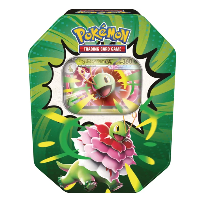 Pokemon Ascended Heroes tin Mega Meganium ex