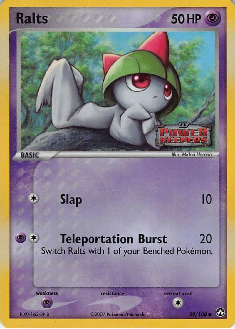 Ralts Power Keepers Stamped  59/108  Holo (MP)