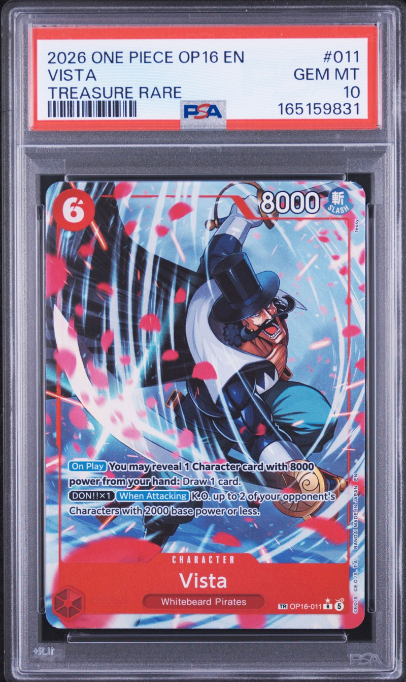 2026 English One Piece Vista OP16 011 PSA 10