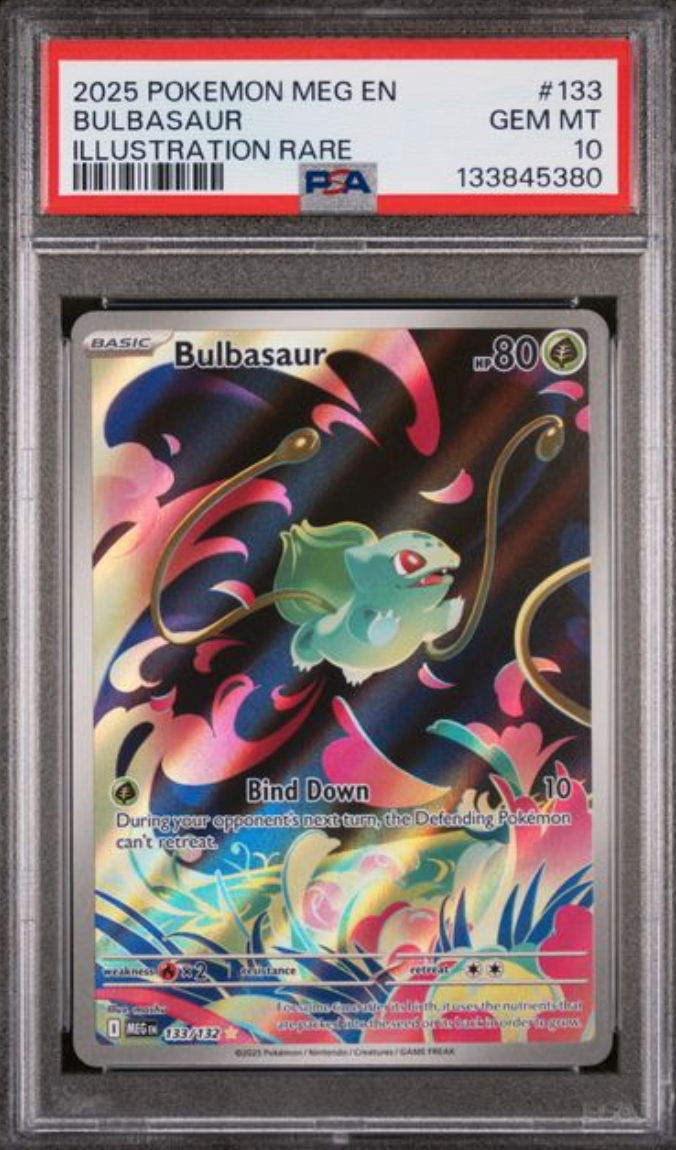 2025 English Pokemon Bulbasaur 133/132  PSA 10