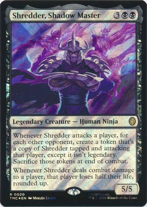 Shredder, Shadow Master (Surge Foil) (TMC-020) - Commander: Teenage Mutant Ninja Turtles Foil