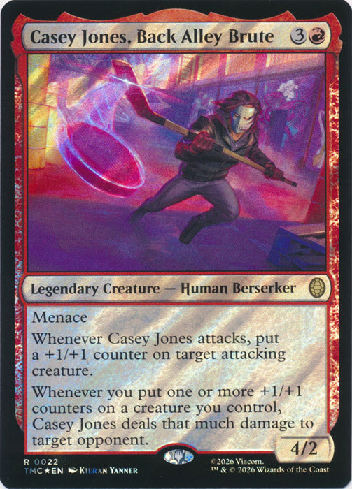Casey Jones, Back Alley Brute (Surge Foil) (TMC-022) - Commander: Teenage Mutant Ninja Turtles Foil